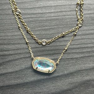 Kendra Scott Elisa Gold Multi-Strand Necklace in Dichroic Glass